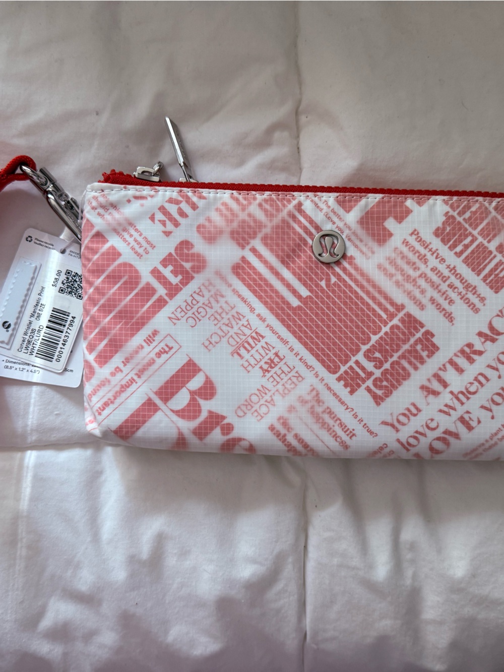 lululemon athletica Pink Graphic Wristlet Pouch